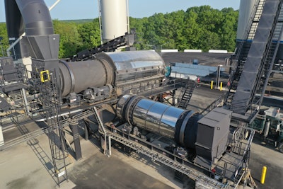 Principio Asphalt's new asphalt plant, 400-tph Double Barrel drum mixer plant from Astec, York Belvedere Sand & Gravel in North East, MD.