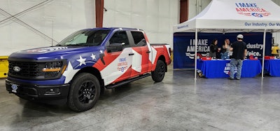 Throughout the tour, AEM is giving away coolers and other swag and is offering participants a chance to win a Ford F-150. The truck was on site at Weiler on Monday.