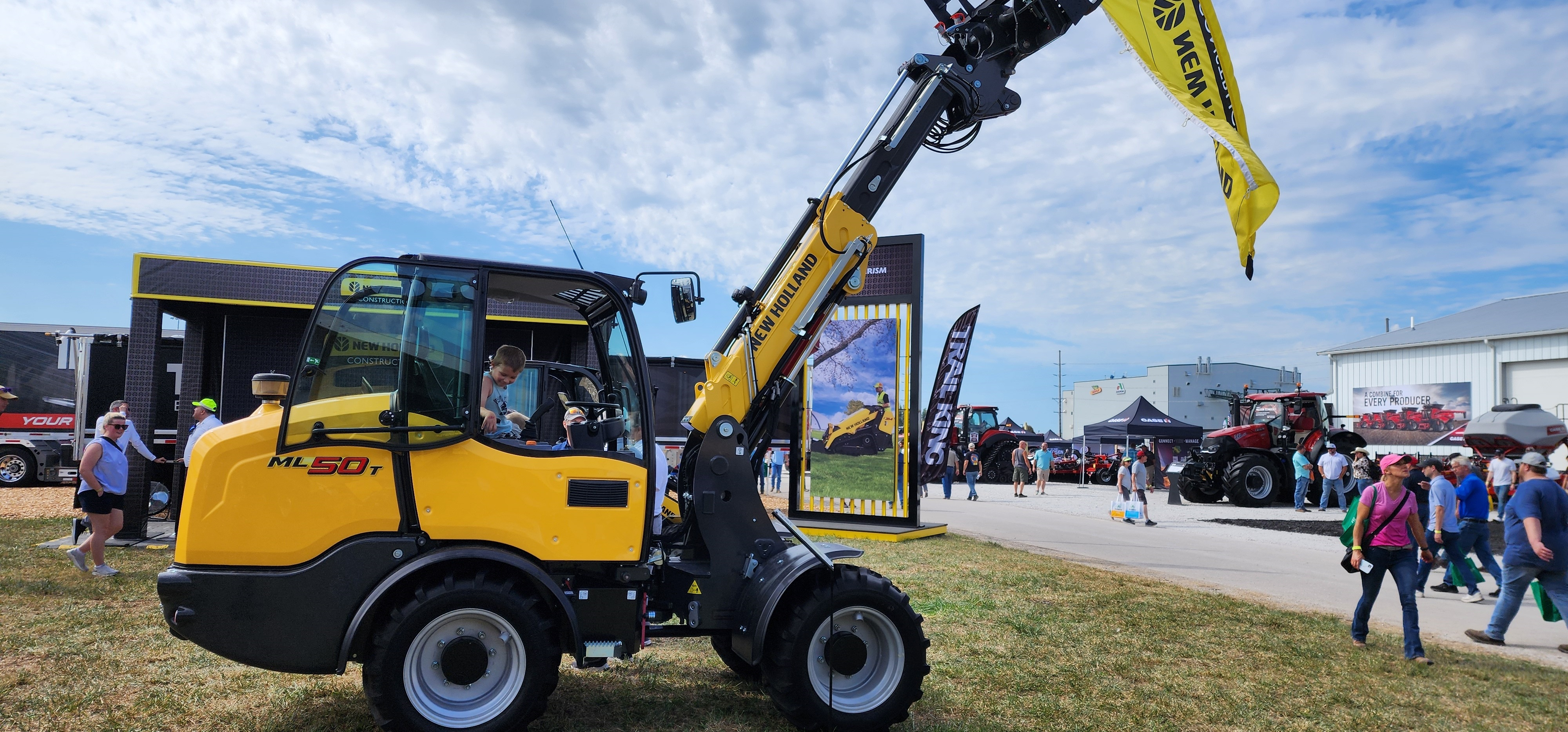 The New Holland ML 15 T Small Articulated Loader was a popular machine at the 2024 Farm Progress Show.