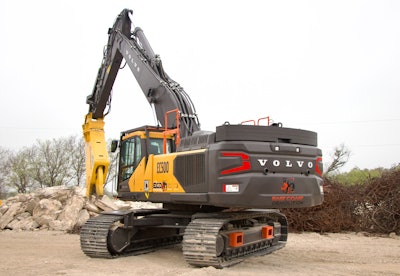 The EC500 includes a powerful engine, a demolition-specific cab and safety features like an optional remote control that allows the operator to control it from a safe distance.