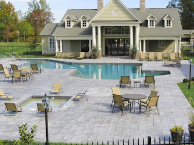 Cast In Place Increte Stamped Concrete Pool House