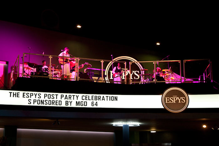 Music wafted from over the venue's marquee, where Karmin and Sore Losers performed onstage.