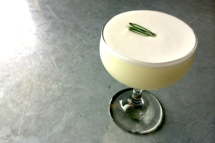 In Austin, eatery Drink Well has a 'Winter White' cocktail that contains Ford's gin, rosemary-infused Cointreau, fresh lemon, and egg white.