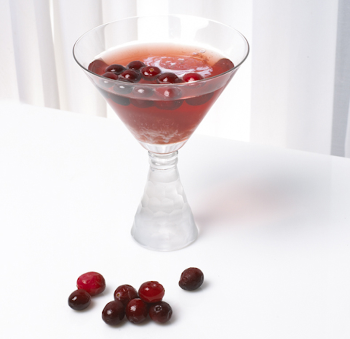 The firm also makes a martini using vodka, white chocolate liqueur, champagne or sparkling wine, cranberry juice, and fresh cranberries.