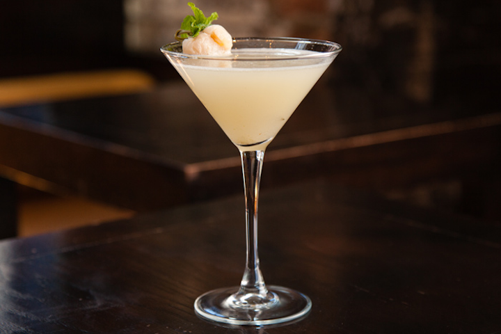 Though it looks like a standard flavored martini, the Lychee Luxury Drop from Chicago restaurant Sunda has a spicy twist: a touch of wasabi. The drink also contains Absolut vodka, St. Germain liqueur, lemon juice, and lychee syrup.