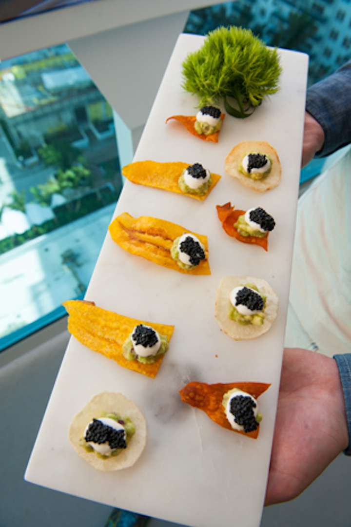 Karla Conceptual Event Experiences catered a V.I.P. preview of 1 Hotel & Homes South Beach, a luxury development slated to open next year. The December 5 brunch included passed hors d'oeuvres such as fresh Florida avocado tartare over colorful tuber crisps with hackleback caviar and crème fraiche.