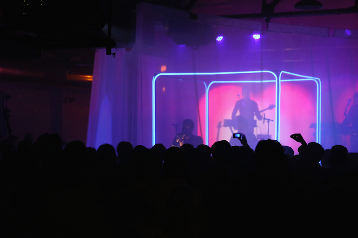 Tumblr teamed up with artists to create projected installations for the musical showcases at the Tumblr IRL residency during the music portion of SXSW at Ironwood Hall. Different bands were paired with different artists, such as Twin Shadow with photographer Milan Zrnic.