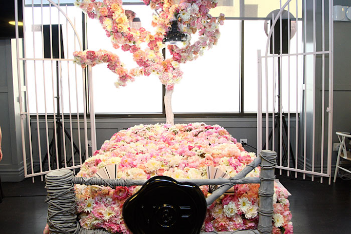 Caravents this year produced the Vanity Fair Social Club program, which had a new twist on a photo booth: An activation by sponsor Viktor & Rolf took the form of a floral bed, with a camera positioned above.