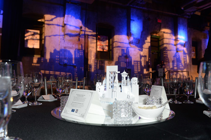In January, the Walrus Foundation hosted its annual gala at the Fermenting Cellar in Toronto. The event paid homage to the Canadian city, and the skyline appeared in imagery throughout the event. Tabletops were decked with miniature renderings of the Toronto skyline, created in paper by artist Kalpna Patel.