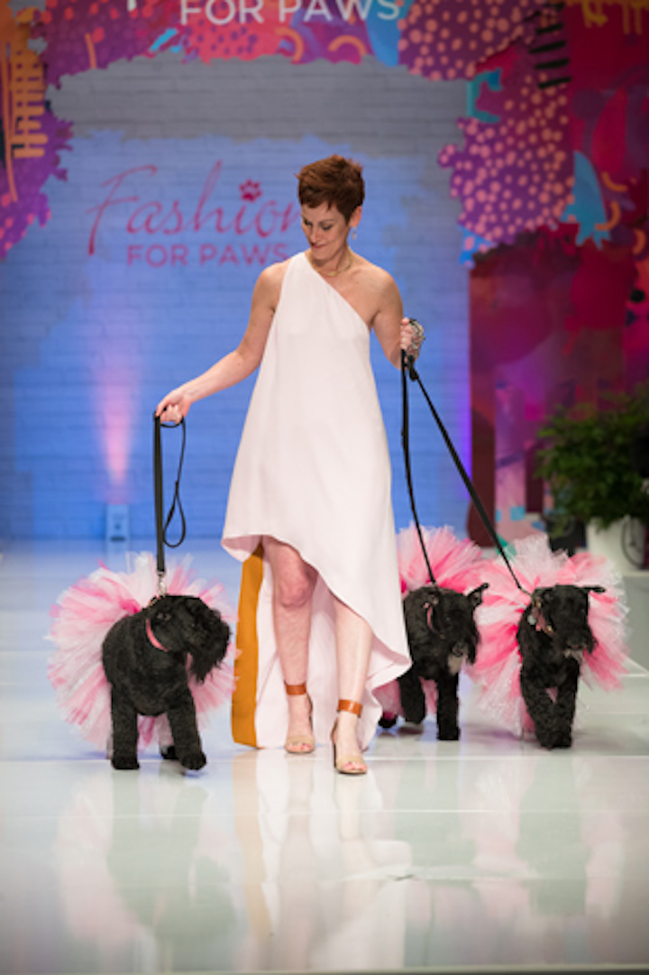 Fashion for Paws' 10th annual runway show took place April 23 at Grand Hyatt Washington. The event, which benefited the Washington Humane Society, had a graffiti dog park theme and featured 'fund-raising models' walking fashion dogs down the runway. Design Foundry produced and designed the stage.