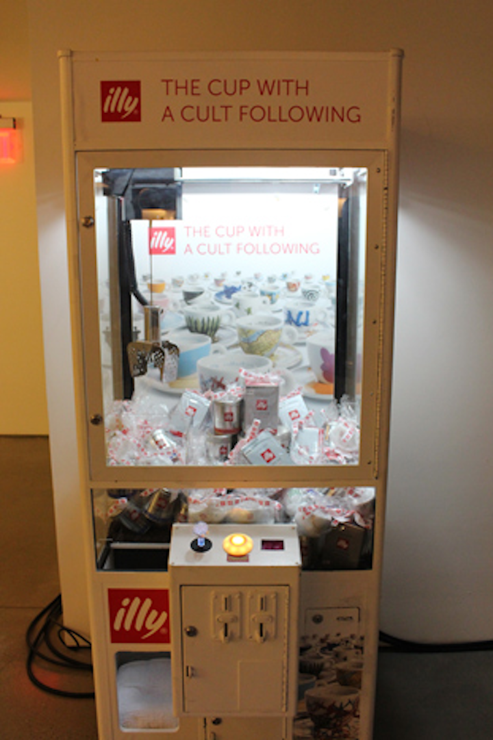 The official coffee of the Tribeca Film Festival, Illy engaged film fans with an 'Illy Cup Clutch' arcade claw machine at Spring Studios in New York. The branded machine, which offered guests the chance to score Illy's Art Collection Cups, was decorated with images from the collection and named after the brand's festival tagline, 'the Cup with the Cult Following.'