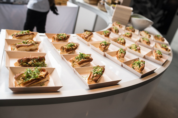 Spring Studios in Manhattan debuted its new rooftop space with an opening party on June 16. Catered by Riviera Caterers, the event featured a contemporary lobster roll bar, where attendees could choose from toppings including thick-cut bacon and pickles.