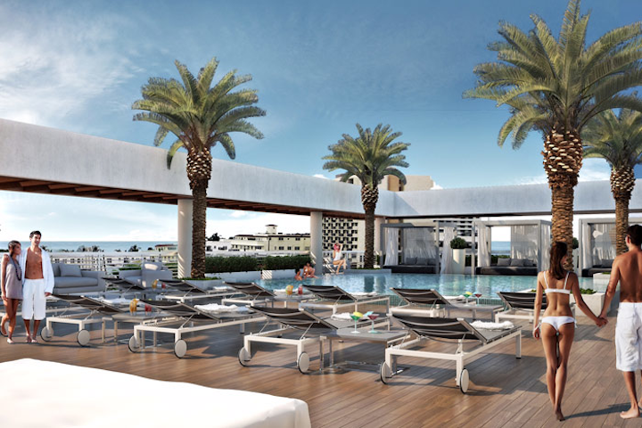 As part of the addition of a new wing to Kimpton Angler’s Hotel South Beach that opened earlier this month in Miami, the boutique property added a rooftop area suited for events. Guests can enjoy views of South Beach, the Miami skyline, and the ocean from the sixth-floor space. Combined, the rooftop pool area and L-shaped Sun Deck cover 7,044 square feet and can hold 630 guests for receptions or 490 for banquets.