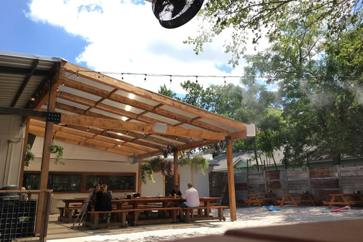 James Beard-nominated chef Bryce Gilmore opened Sour Duck Market, his third Austin restaurant, in early May. The concept functions as multiple spaces in one location. There’s the market serving up loaves of freshly baked breads and pastries, as well as to-go meals and retail flour. There's the restaurant with an all-day menu focused on casual Texas fare and smoked meats. The bar and beer garden feature draft cocktails. Communal tables and television screens are everywhere, and there are two separate indoor spaces with air-conditioning.