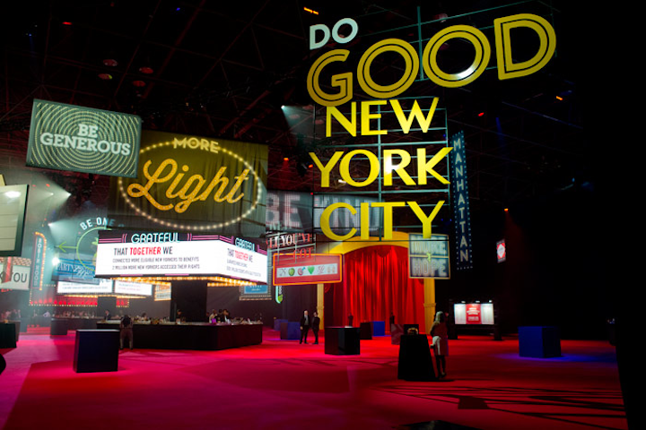 New York #1 Benefit The 30th anniversary of the Robin Hood Foundation drew nearly 4,000 guests to the Jacob K. Javits Convention Center, with a gala that paid homage to past editions and the city of New York. The “Lights of New York” theme featured a design by David Stark Design and Fabrication that incorporated 45 signs mimicking the cityscape. For the first time, the foundation declined to reveal how much money was raised, but event co-chair Paul Jones said the total exceeded that of 2017, when the benefit raised $54.5 million. The event featured performances by comedians Leslie Jones and Michelle Wolf, Broadway star Cynthia Erivo, and Jennifer Lopez. Next: May 2019