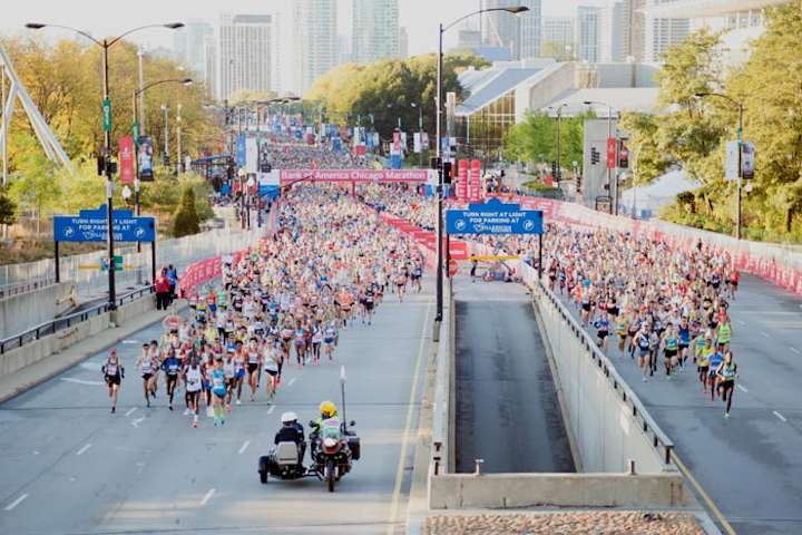 #1 Sports Event Sponsored by Bank of America, 1.7 million spectators watch about 45,000 elite runners from 50 states and more than 100 countries around the world. Participants tour Chicago as the route takes them through 29 vibrant neighborhoods. Last year, the event’s economic impact was estimated at a record $338 million. In 2018, a partnership with the Shedd Aquarium focused on reducing plastic use for everyone from marathon participants to hotel and restaurant partners. Next: Fall 2019