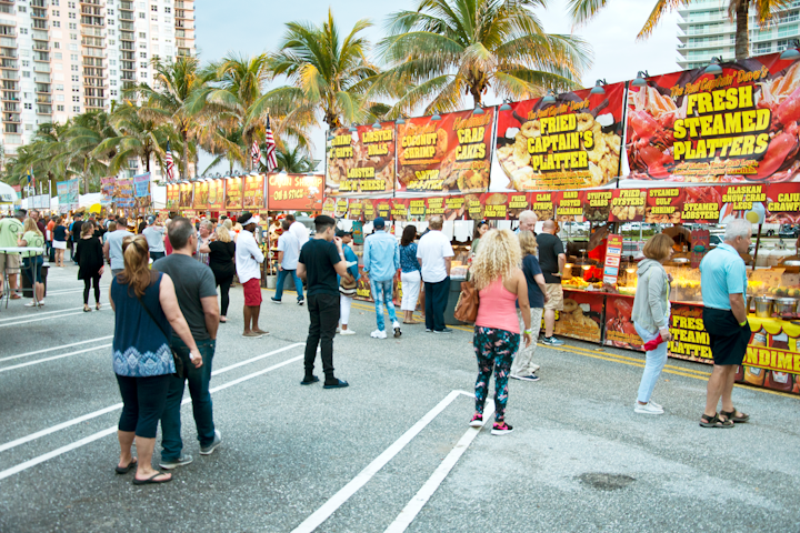 The 35th annual Pompano Beach Seafood Festival lands at the Community Park & Amphitheatre in April with a slew of ocean eats, live music, and arts and crafts. Crabs, lobsters, shrimps, and crawfish are plentiful, and the musical lineup includes the Guess Who, Fogart, Inner Circle, and Zach Deputy. Proceeds benefit multiple organizations, including the Kiwanis Club of Pompano Beach, Boy Scouts of America, and the Pompano Beach Chamber of Commerce. Next: April 26-28, 2019