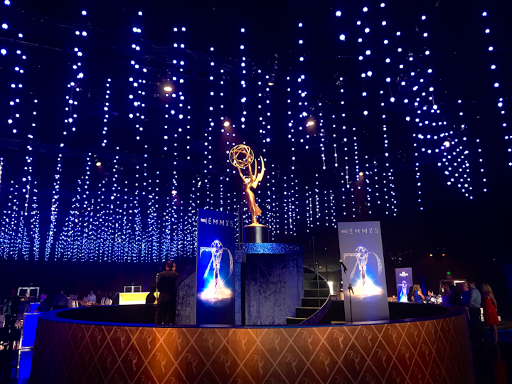 The 70th annual Primetime Emmy Awards took over the Microsoft Theater in Los Angeles in September, shifting to a Monday night to accommodate host network NBC’s football schedule. Hosted by Saturday Night Live’s Michael Che and Colin Jost, the evening's big winners included Game of Thrones, The Marvelous Mrs. Maisel, and The Assassination Of Gianni Versace: American Crime Story, and, of course, Oscars director Glenn Weiss, who proposed to his girlfriend in his acceptance speech. The Television Academy, HBO, Fox, Netflix, and more hosted high-profile parties and suites throughout the week. Next: September 22, 2019 See more: Emmys 2018: 28 Splashy Decor Ideas From the Week's Biggest Parties