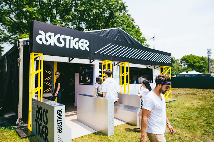 As part of a multi-year partnership with Live Nation, Asics is creating on-site experiences for fans at major festivals across the U.S. this year, starting with Governors Ball. The shoe brand partnered with Founders Entertainment and Live Nation to create the activation, which featured subway turnstile entrances.