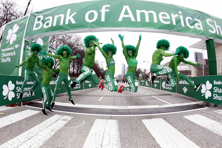 Considered the kickoff for Chicago’s outdoor running season, the road race blends an 8K run with a two-mile walk. Some 20,000 local runners participate in the downtown event, and many don green costumes inspired by the Shamrock theme. Next: March 22, 2020