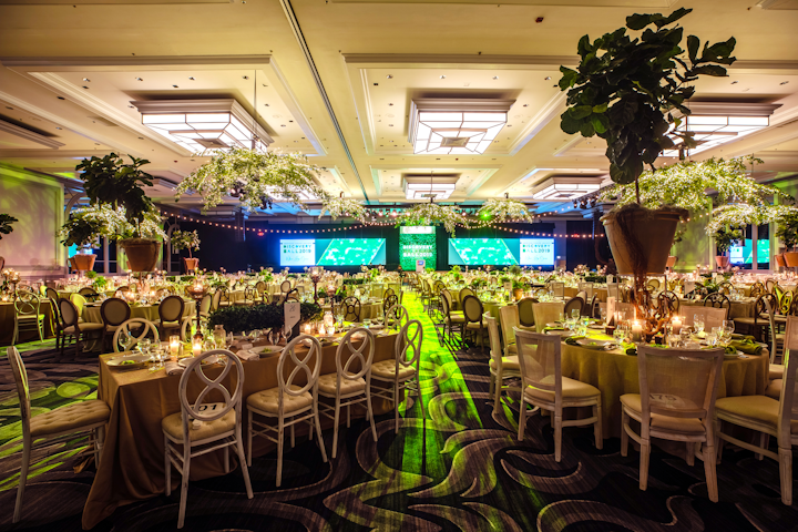 This year’s benefit, held at the Hilton Chicago, had the feel of a lavish garden party. Designers from HMR took the “Where Hope Grows” theme to heart, erecting a candlelit “garden of hope” at the cocktail reception and filling the dining space with willow-branch chandeliers. The event drew some 800 guests, and raised $2.1 million. As usual, it drew strong corporate sponsorship from the likes of Salesforce. At the after-party, the Barenaked Ladies performed. Next: April 18, 2020 See more: How Event Design Brought the American Cancer Society Gala's Mission to Life
