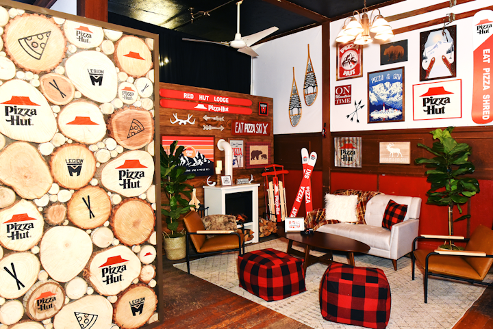 For the third year, Pizza Hut returned to Sundance with the Red Hut Lodge, a branded space that served up pizza and signature cocktails such as the Bloody Marinara and Hut Mulled Wine to guests. RQ Agency handled the production.