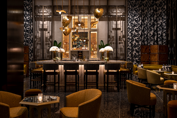 Following a $90 million, property-wide renovation, the Ritz-Carlton, South Beach reopened in January—just in time for Super Bowl LIV. The historic hotel, originally designed by famed Miami Modern architect Morris Lapidus, was updated by HBA Miami's Cristian Rubio, who designed the 376 guest rooms and meeting space, and Meg Sharpe, who designed the lobby, the Lapidus Bar, restaurant, pool, club, and spa. The luxury property flaunts more than 20,000 square feet of indoor and outdoor event space. The ballroom spans 10,212 square feet and seats 720 guests at banquet rounds of 10 or 1,075 for receptions; it can be divided into three spaces. Other gathering spaces include the classic cocktail lounge Lapidus Bar, new Latin-American restaurant Fuego Y Mar, and the alfresco eatery DiLido Beach Club, which can be used for events.