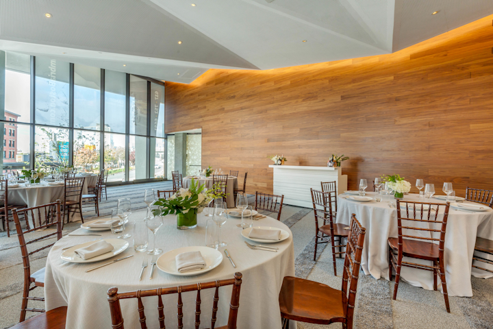 With 159 guest rooms, the Cambria Hotel Boston opened in South Boston in November. Less than a mile from the Boston Convention and Exhibition Center in the Seaport, it features 4,000 square feet of event space. The 1,561-square-foot function room can accommodate 173 guests for a reception or 108 in a classroom-style formation, while the 1,300-square-foot lounge welcomes as many as 144 guests for a reception or 108 for a banquet. Suite C, a 630-square-foot space, welcomes conferences for as many as 16 guests. There’s also a 3,457-square-foot rooftop patio that accommodates as many as 140 seated guests and 100 additional standing ones. Cambria has full audiovisual capabilities for rental.