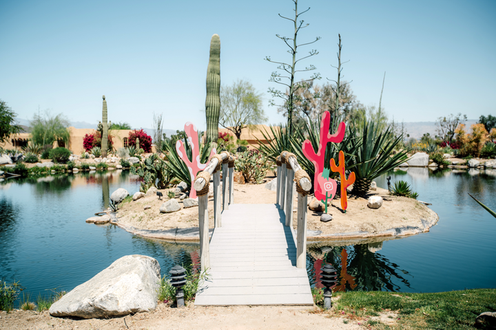 Instagram hosted its first Coachella party in 2019, taking over the Pond Estate in Palm Springs. The social-media platform teamed up with experiential agency Manifold and artist D'ana Nunez of COVL for Instagram Desert Chill. The look of the party centered around Nunez's abstract mural, which drew inspiration from the desert landscape and the 1970s. See more: Coachella 2019: 6 Design Trends to Steal for Your Next Event