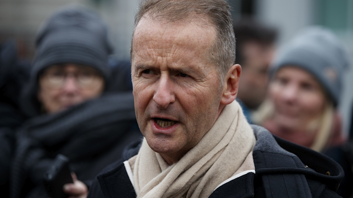 Volkswagen Group CEO Herbert Diess talks with reporters after meeting with President Donald Trump at the White House, Tuesday, Dec. 4, 2018, in Washington. Image credit: AP Photo/Evan Vucci