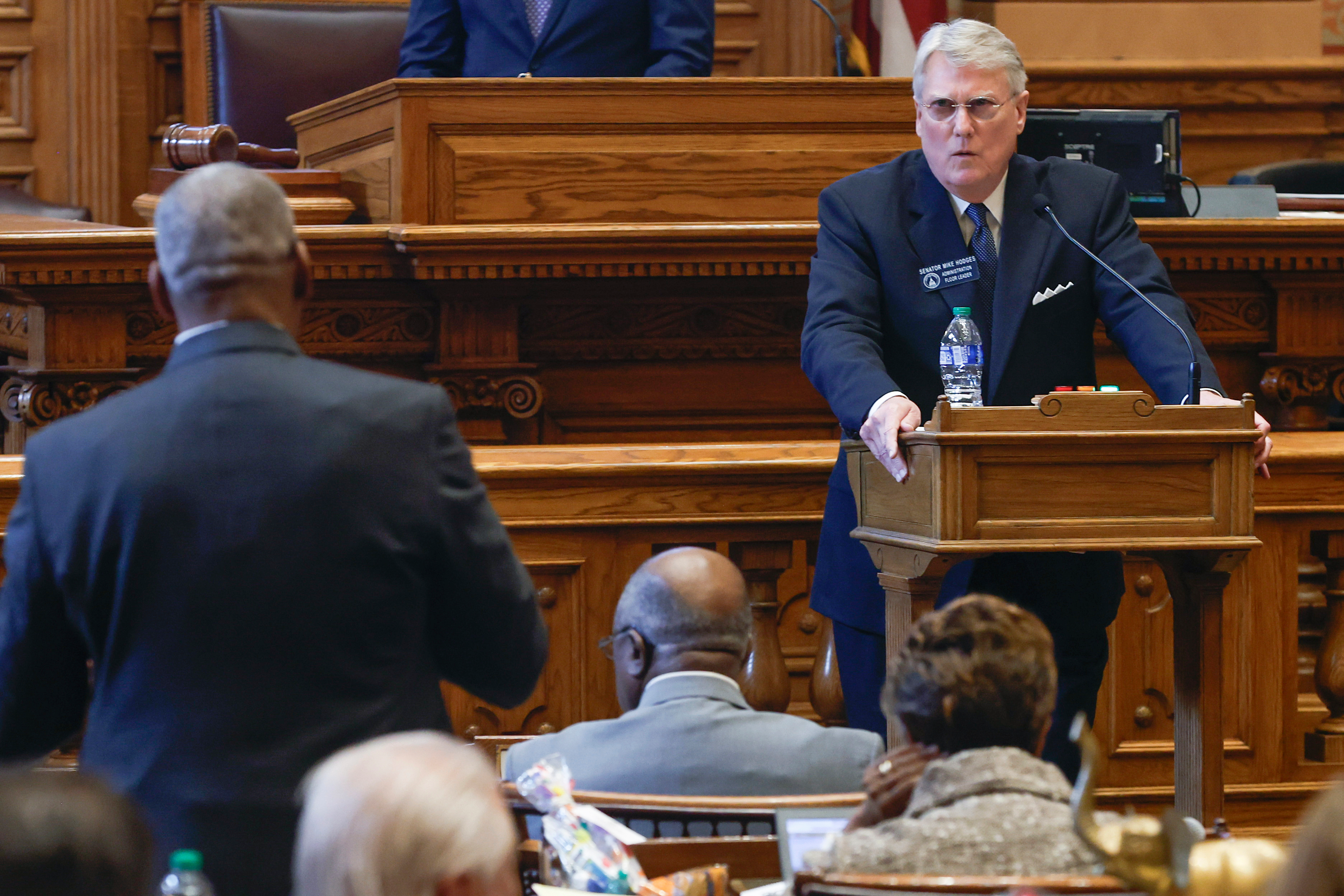 Sen. Mike Hodges, R-Brunswick, speaks in favor of Senate Bill 362 at The Georgia State Capitol on Thursday, Feb. 8, 2024.
