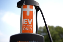 An EV charging station is seen Thursday, May 9, 2024, in San Antonio.