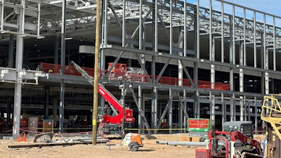 A factory building is under construction at Hyundai's first U.S. plant for manufacturing electric vehicles, Oct. 25, 2023, in Ellabell, Ga.
