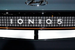 The 2024 Hyundai IONIQ 5 sits on display at the Chicago Auto Show, Thursday, Feb. 9, 2023, in Chicago.