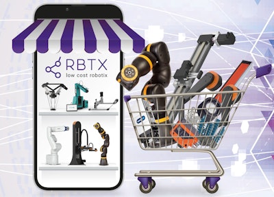 RBTX is an online portal for low-cost robotics that connects users and suppliers of cost-effective robotic components.