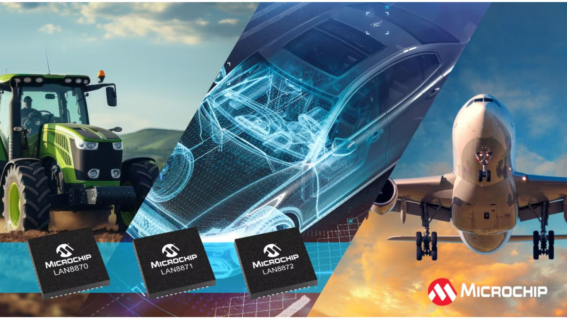 Microchip's single pair ethernet transceivers.