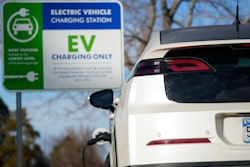 A Chevrolet Volt charges at at a station outside the Denver Museum of Nature and Science Tuesday, Jan. 5, 2020, in east Denver.