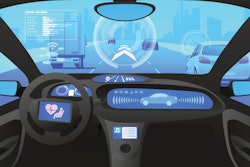 Automobile Cockpit, Various Information Monitors And Head Up Displays