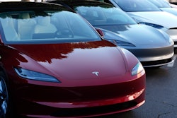 Tesla vehicles are displayed at the AutoMobility LA Auto Show,Thursday, Nov. 21, 2024, in Los Angeles.