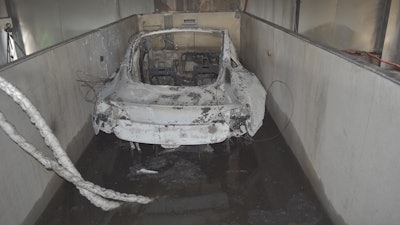 The aftermath of thermal runaway.