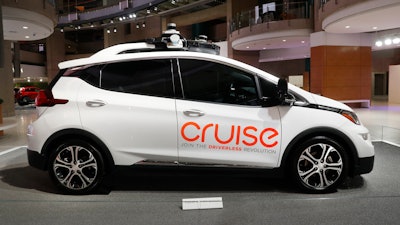 Cruise AV, General Motor's autonomous electric Bolt EV, is seen on Jan. 16, 2019, in Detroit.