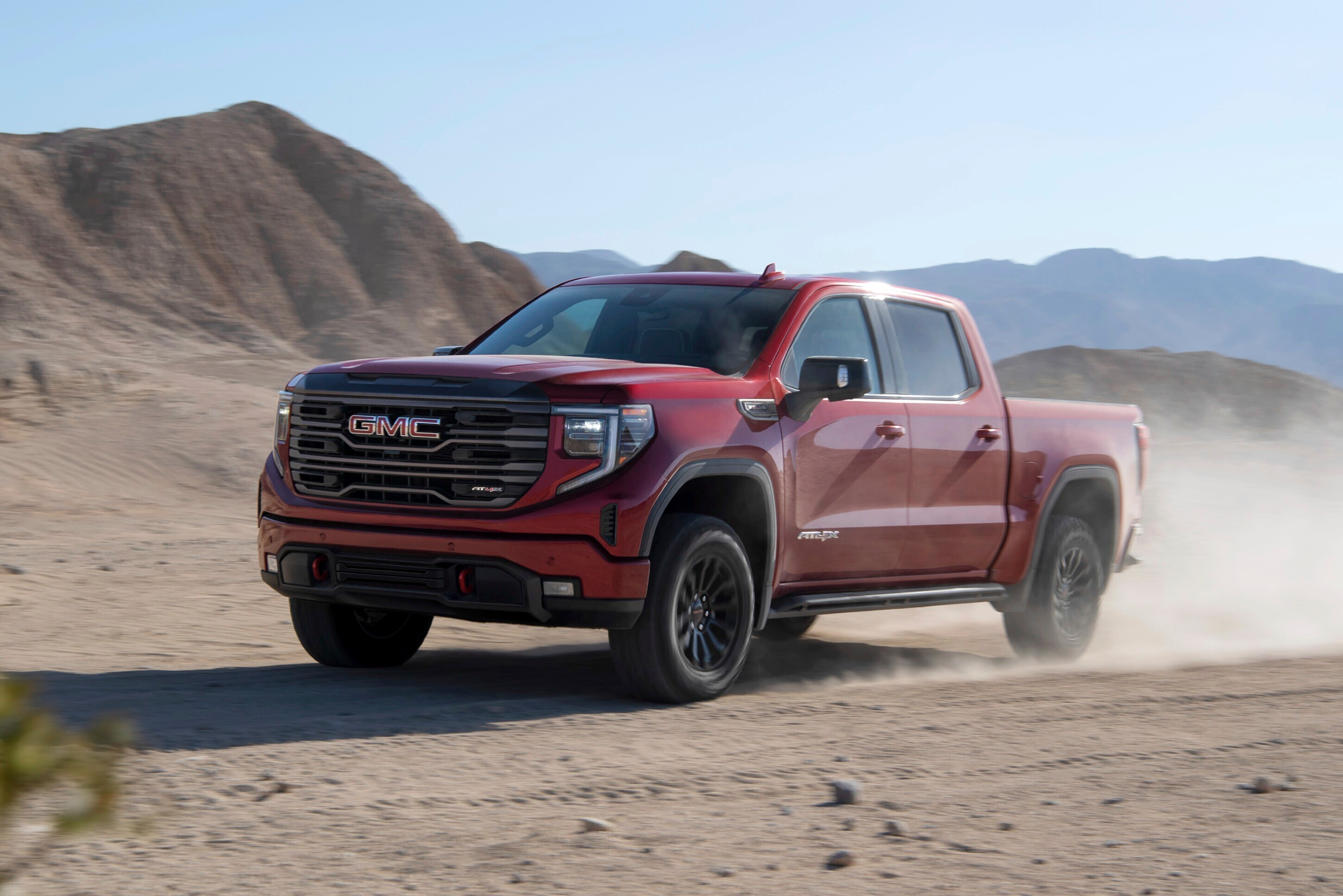 This photo provided by GMC shows the 2025 GMC Sierra AT4X, an all-terrain-themed trim that comes standard with a 305-horsepower turbocharged diesel engine.