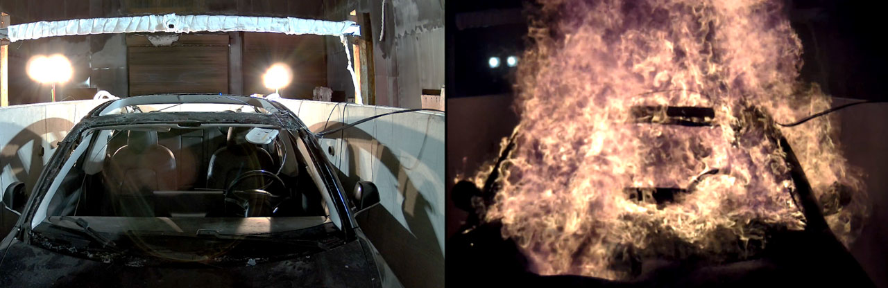 Southwest Research Institute successfully customized and conducted a full-scale evaluation of a novel enclosure for damaged electric vehicles at risk of catching fire.