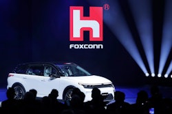 Foxconn's Foxtron Model C electric car is displayed during the Hon Hai Tech Day (HHTD 24) at the Nangang Exhibition Center in Taipei, Taiwan, Oct. 8, 2024.