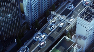 A 3D autonomous vehicle map.
