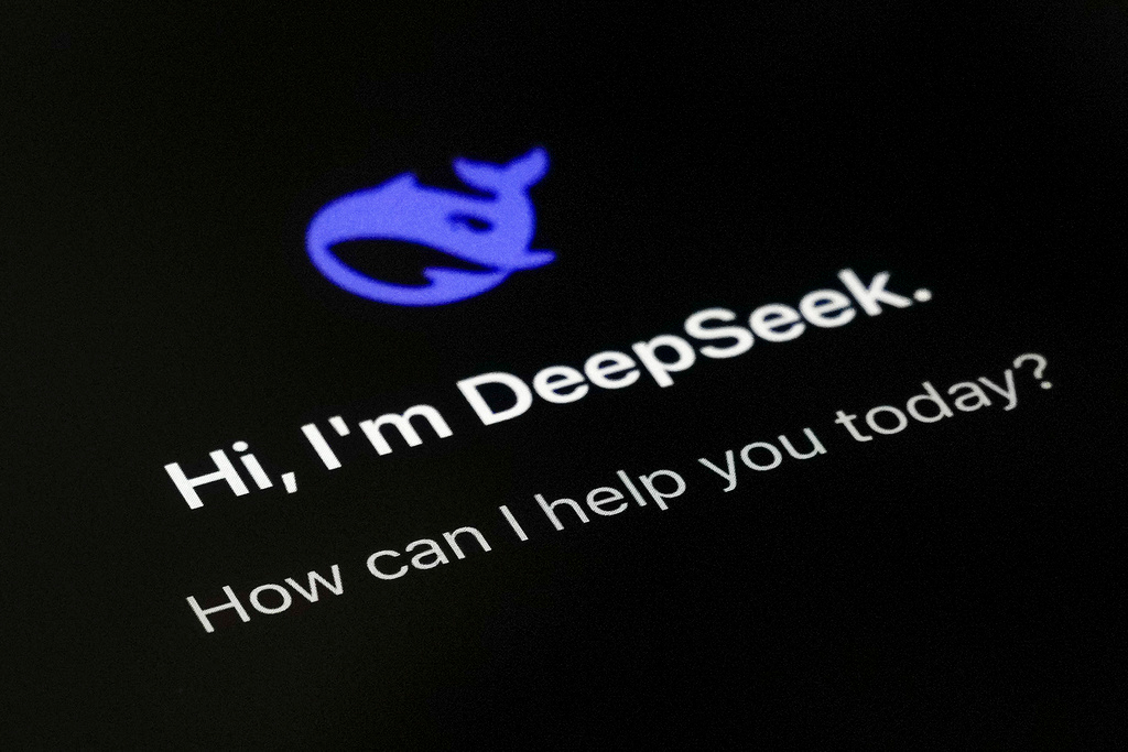 The smartphone app DeepSeek page is seen on a smartphone screen in Beijing, Jan. 28, 2025.