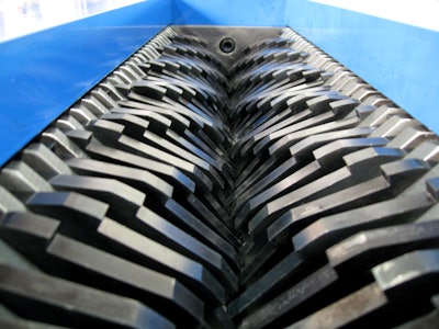 A knife technology like that from BCA Industries is specifically designed for wet battery recycling, ensuring materials are reduced to a consistent and uniform size in a single pass.