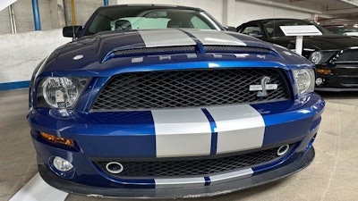A 2008 Ford Mustang Shelby GT500KR, part of Ford Motor Co.'s Heritage Fleet, is on display Wednesday, March 12, 2025, in Dearborn, Mich.