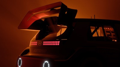 The rear of Hyundai's Insteroid EV.