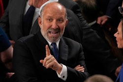 Commerce Secretary Howard Lutnick arrives before President Donald Trump addresses a joint session of Congress in the House chamber at the U.S. Capitol in Washington, Tuesday, March 4, 2025.